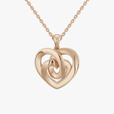 Infinity Heart Gold Pendant